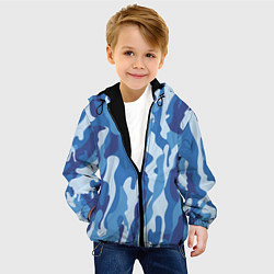 Куртка с капюшоном детская Blue military, цвет: 3D-черный — фото 2