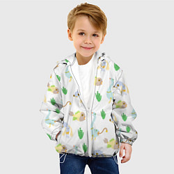 Куртка с капюшоном детская Рыбоптицы, цвет: 3D-белый — фото 2