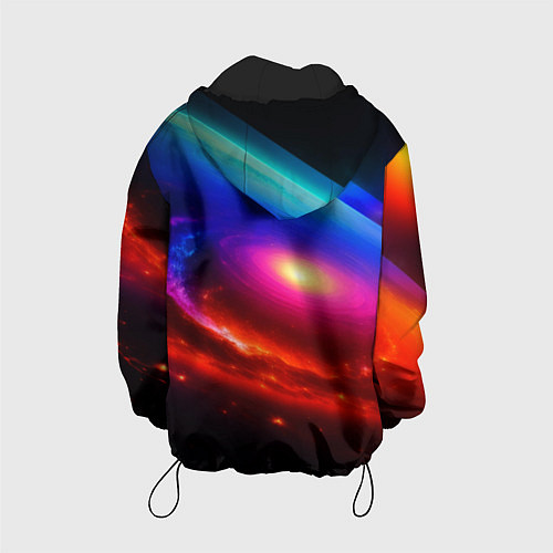 Детская куртка Неоновая галактика / 3D-Черный – фото 2