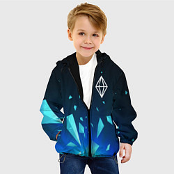 Куртка с капюшоном детская The Sims взрыв частиц, цвет: 3D-черный — фото 2