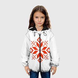 Куртка с капюшоном детская Удмуртский узор, цвет: 3D-черный — фото 2
