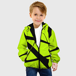 Куртка с капюшоном детская Звезда - лаймовый и черный - Хуф и Ся - дополнение, цвет: 3D-черный — фото 2