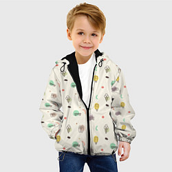 Куртка с капюшоном детская Летний вайб, цвет: 3D-черный — фото 2