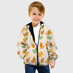 Куртка с капюшоном детская Осенняя папайя, цвет: 3D-черный — фото 2