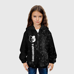 Куртка с капюшоном детская Danganronpa glitch на темном фоне: по-вертикали, цвет: 3D-черный — фото 2