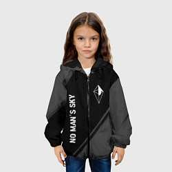Куртка с капюшоном детская No Mans Sky glitch на темном фоне: надпись, символ, цвет: 3D-черный — фото 2