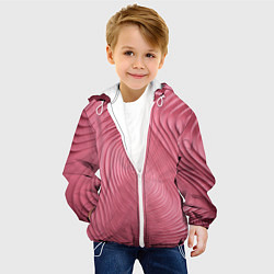 Куртка с капюшоном детская Фантазия в малиновом, цвет: 3D-белый — фото 2