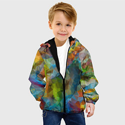 Куртка с капюшоном детская Color pattern, цвет: 3D-черный — фото 2
