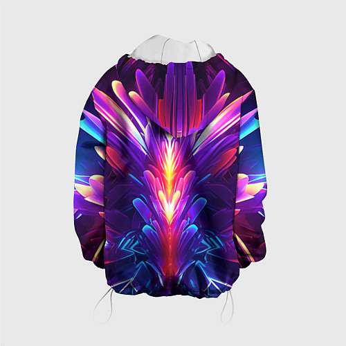 Детская куртка Неоновые объекты абстракция / 3D-Белый – фото 2