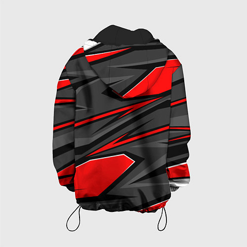 Детская куртка No pain no gain - красный / 3D-Черный – фото 2