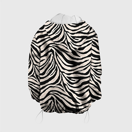 Детская куртка Полосатая шкура зебры, белого тигра / 3D-Белый – фото 2