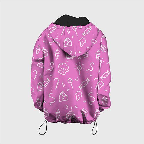 Детская куртка Розовые сладости / 3D-Черный – фото 2