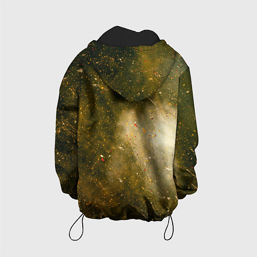 Детская куртка Золотистый туман и краски / 3D-Черный – фото 2