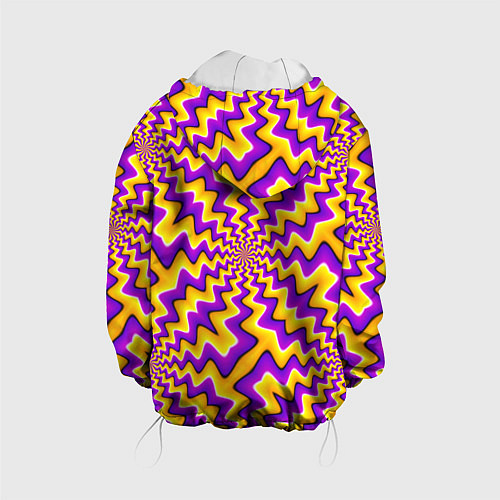 Детская куртка Желто-фиолетовая иллюзия вращения / 3D-Белый – фото 2