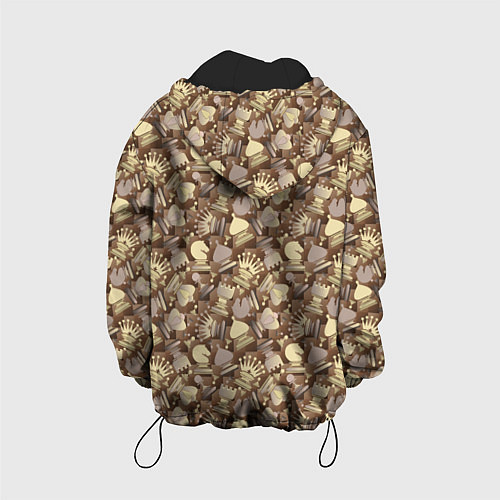 Детская куртка Шахматный Король - Chess / 3D-Черный – фото 2