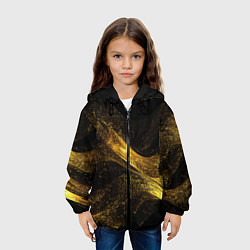 Куртка с капюшоном детская Золотая пыльца, цвет: 3D-черный — фото 2