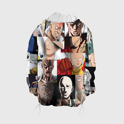 Детская куртка Saitama - many faces / 3D-Белый – фото 2