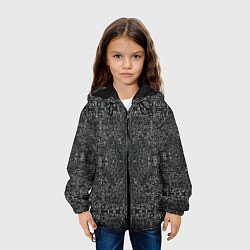 Куртка с капюшоном детская Черная каллиграфия, цвет: 3D-черный — фото 2