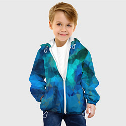 Куртка с капюшоном детская Blue fantasy, цвет: 3D-белый — фото 2