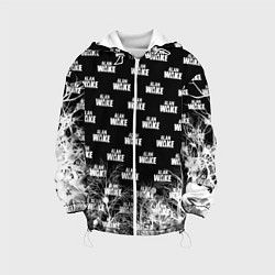 Куртка с капюшоном детская Алан Вейк узор, цвет: 3D-белый