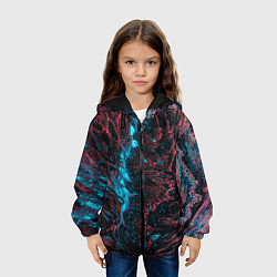 Куртка с капюшоном детская Abstract divorces, цвет: 3D-черный — фото 2
