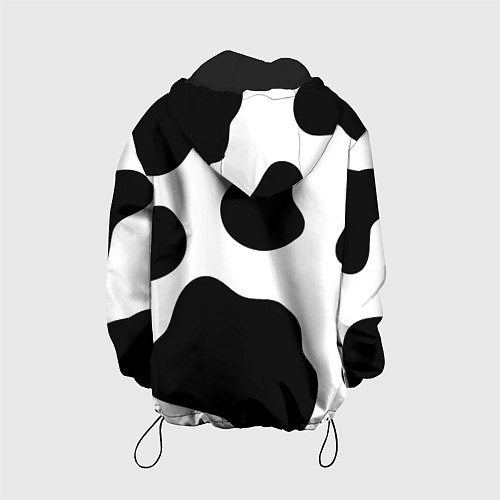 Детская куртка Принт - пятна коровы / 3D-Черный – фото 2