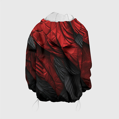 Детская куртка Red black texture / 3D-Белый – фото 2