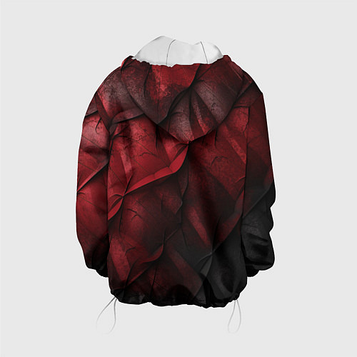 Детская куртка Black red texture / 3D-Белый – фото 2