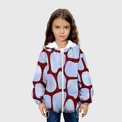 Куртка с капюшоном детская Клеточная ткань, цвет: 3D-белый — фото 2