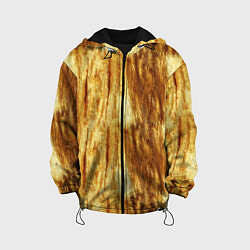 Куртка с капюшоном детская Золотые переливы, цвет: 3D-черный