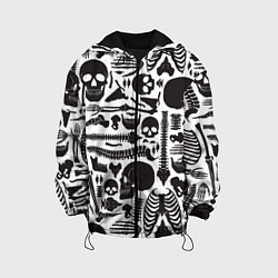 Куртка с капюшоном детская Human osteology, цвет: 3D-черный
