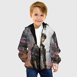 Куртка с капюшоном детская Местный хулиган, цвет: 3D-черный — фото 2