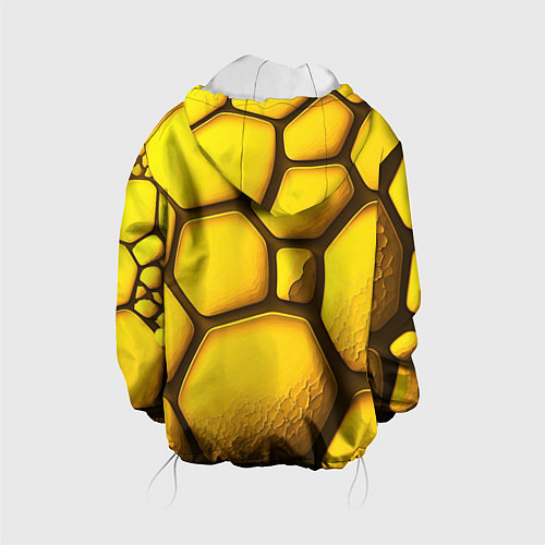 Детская куртка Желтые объемные плиты / 3D-Белый – фото 2