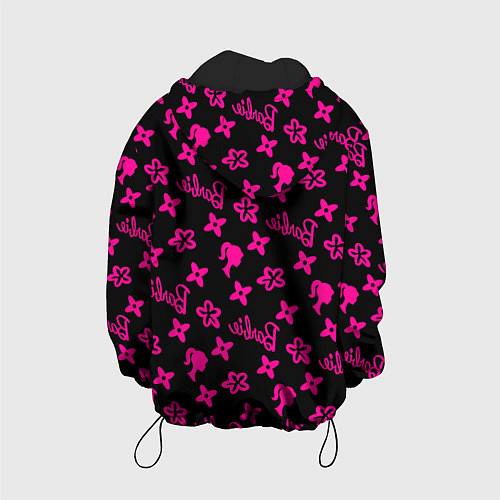 Детская куртка Барби паттерн черно-розовый / 3D-Черный – фото 2