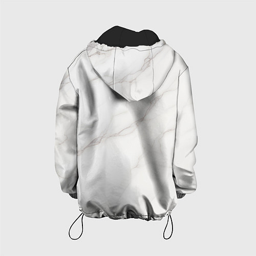 Детская куртка Текстура светлого мрамора / 3D-Черный – фото 2