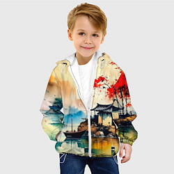 Куртка с капюшоном детская Краски природы, цвет: 3D-белый — фото 2