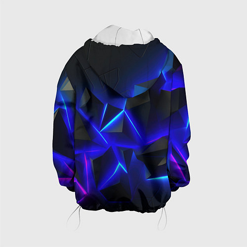 Детская куртка Разлом плит из неона / 3D-Белый – фото 2