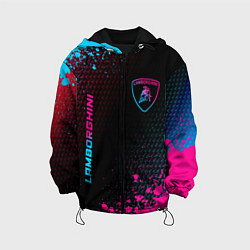 Детская куртка Lamborghini - neon gradient: надпись, символ