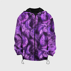 Детская куртка Фиолетовые щупальца и дым