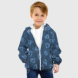 Куртка с капюшоном детская Hearts on denim, цвет: 3D-белый — фото 2