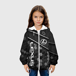 Куртка с капюшоном детская Lexus - Строгий технологичный, цвет: 3D-белый — фото 2