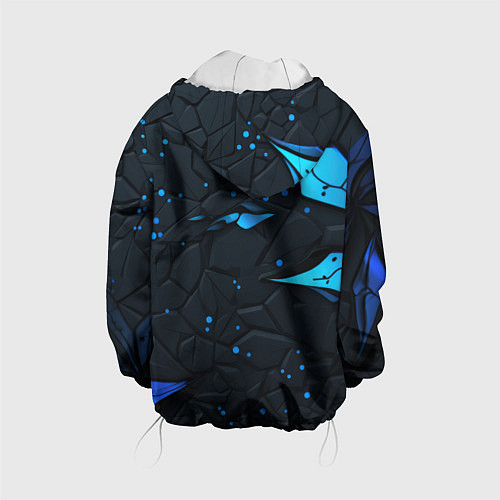 Детская куртка Juventus abstract blue logo / 3D-Белый – фото 2