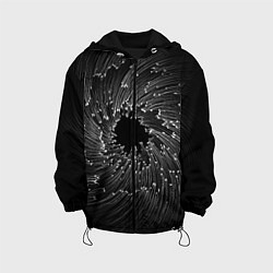 Куртка с капюшоном детская Абстракция черная дыра, цвет: 3D-черный