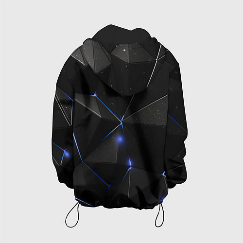 Детская куртка Black geometry texture / 3D-Черный – фото 2