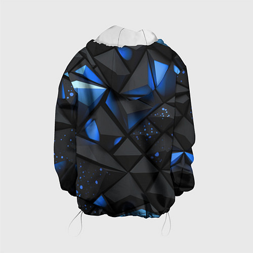 Детская куртка Blue black texture / 3D-Белый – фото 2