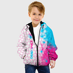 Куртка с капюшоном детская Dead Space neon gradient style: по-вертикали, цвет: 3D-черный — фото 2