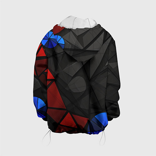 Детская куртка Black blue red elements / 3D-Белый – фото 2