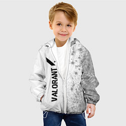 Куртка с капюшоном детская Valorant glitch на светлом фоне: по-вертикали, цвет: 3D-белый — фото 2