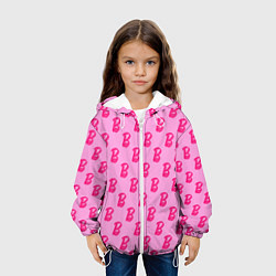 Куртка с капюшоном детская Барби Фильм Текстура, цвет: 3D-белый — фото 2