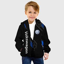 Куртка с капюшоном детская Volkswagen - blue technology, цвет: 3D-черный — фото 2